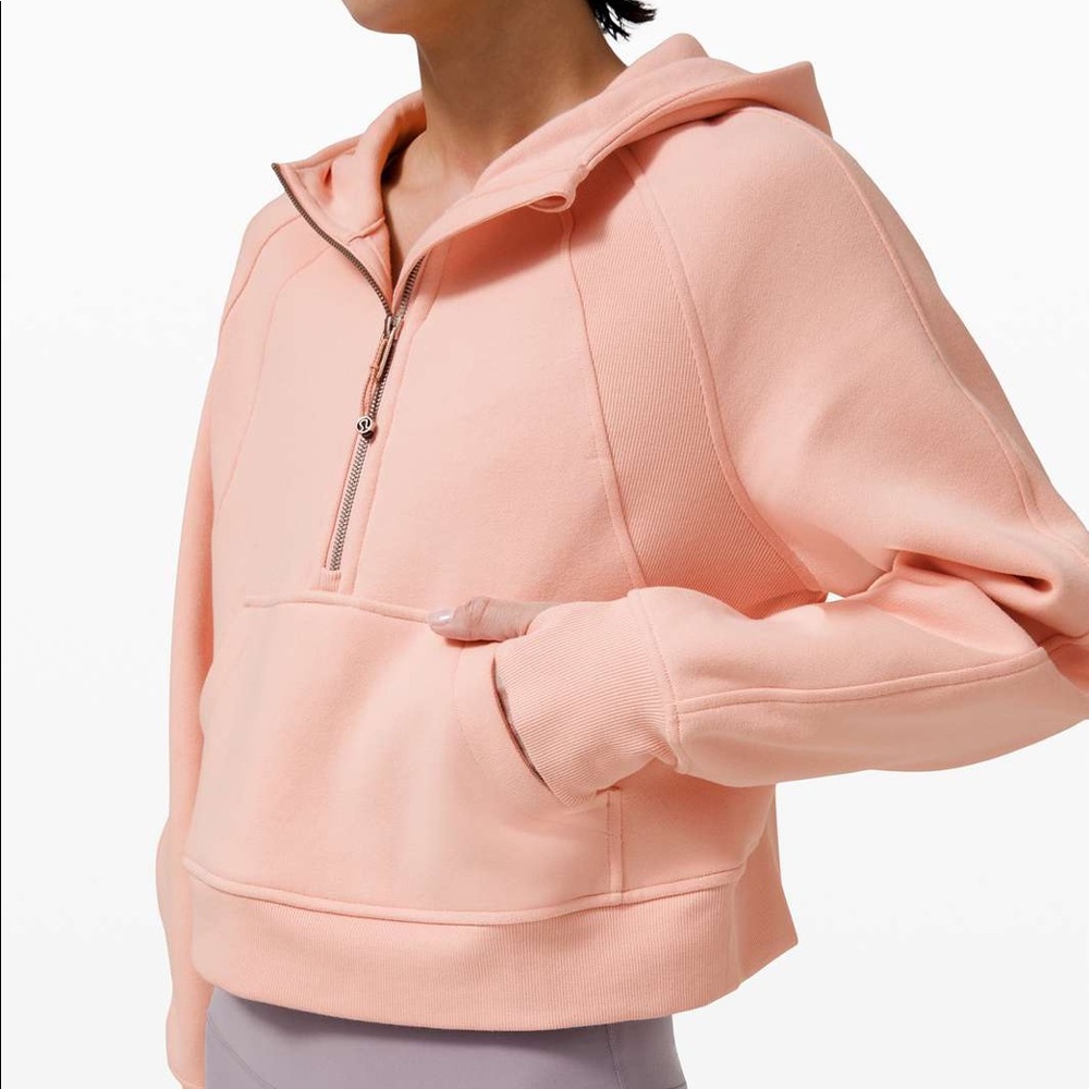 Lululemon Scuba Oversized Half Zip Hoodie - Pink Mist size XS/S